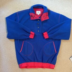 BDG Royal Blue Fleece with Pink Trim Pullover